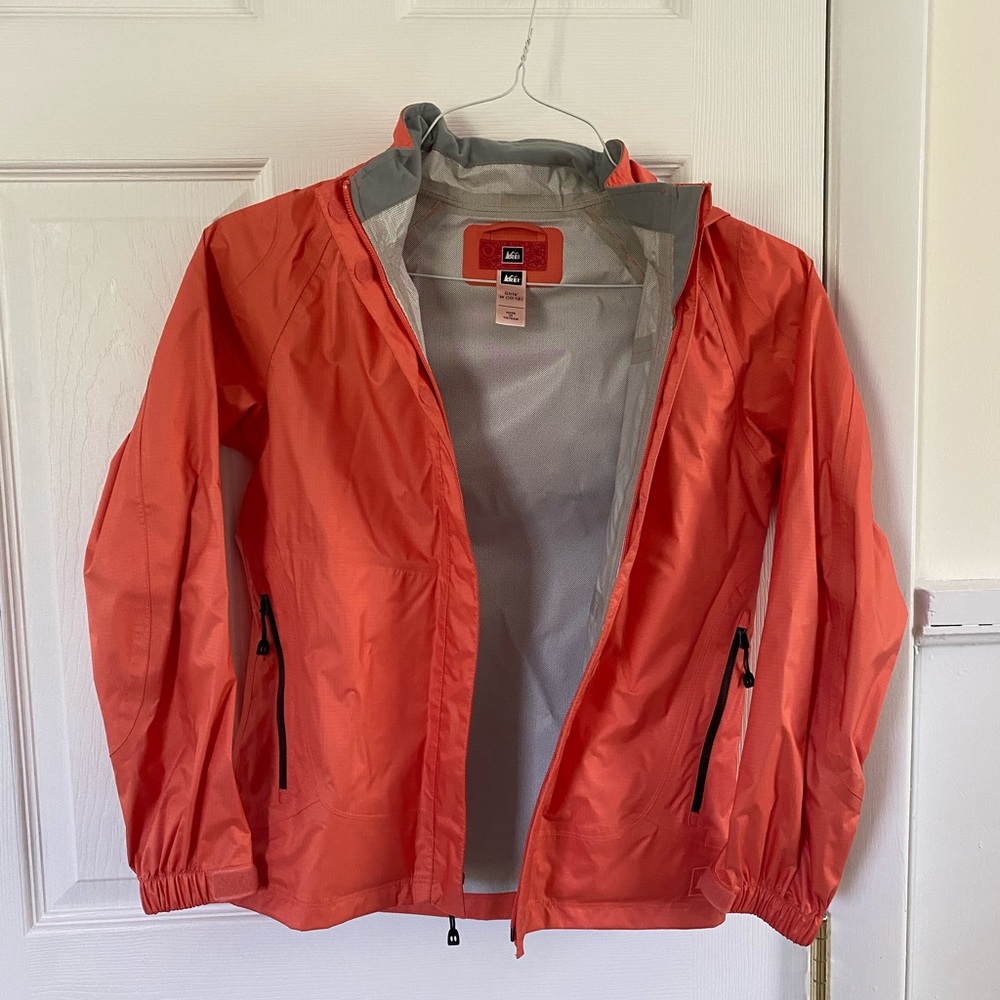 Girls REI Orange Rain Jacket